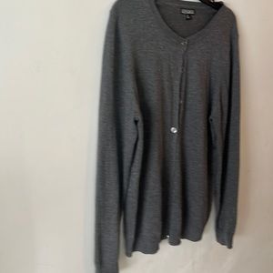Nicole Miller gray button down cardigan